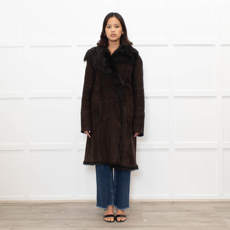Joseph Brown Shearling Coat