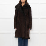 Joseph Brown Shearling Coat