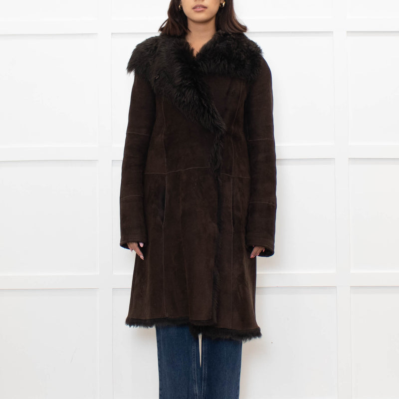 Joseph Brown Shearling Coat