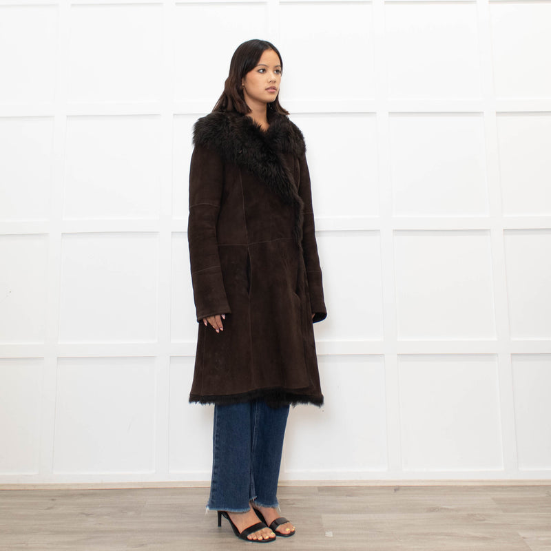 Joseph Brown Shearling Coat