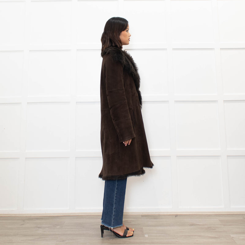 Joseph Brown Shearling Coat