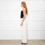 Soeur Cream Devy Tailored White Jeans