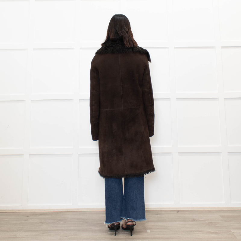 Joseph Brown Shearling Coat