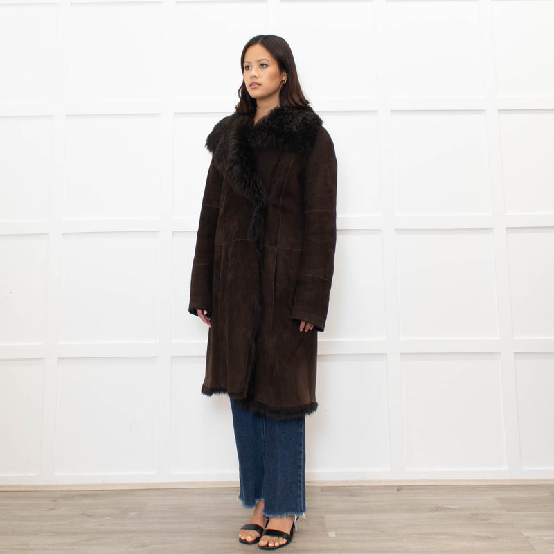 Joseph Brown Shearling Coat