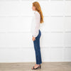 Me + Em White Lace High Neck Sleeve Top