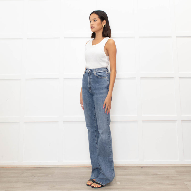 Citizens of Humanity Blue Denim Flared Jeans