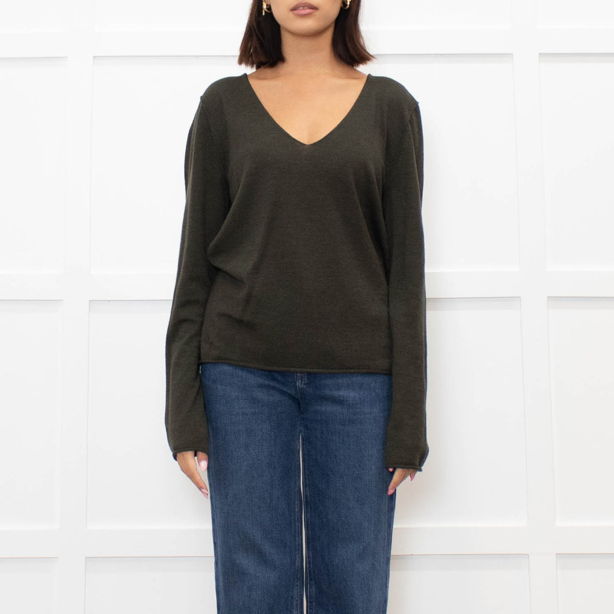 Zadig & Voltaire Dark Green Merino Wool Jumper With Embellishment on Back