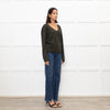 Zadig & Voltaire Dark Green Merino Wool Jumper With Embellishment on Back