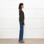 Zadig & Voltaire Dark Green Merino Wool Jumper With Embellishment on Back