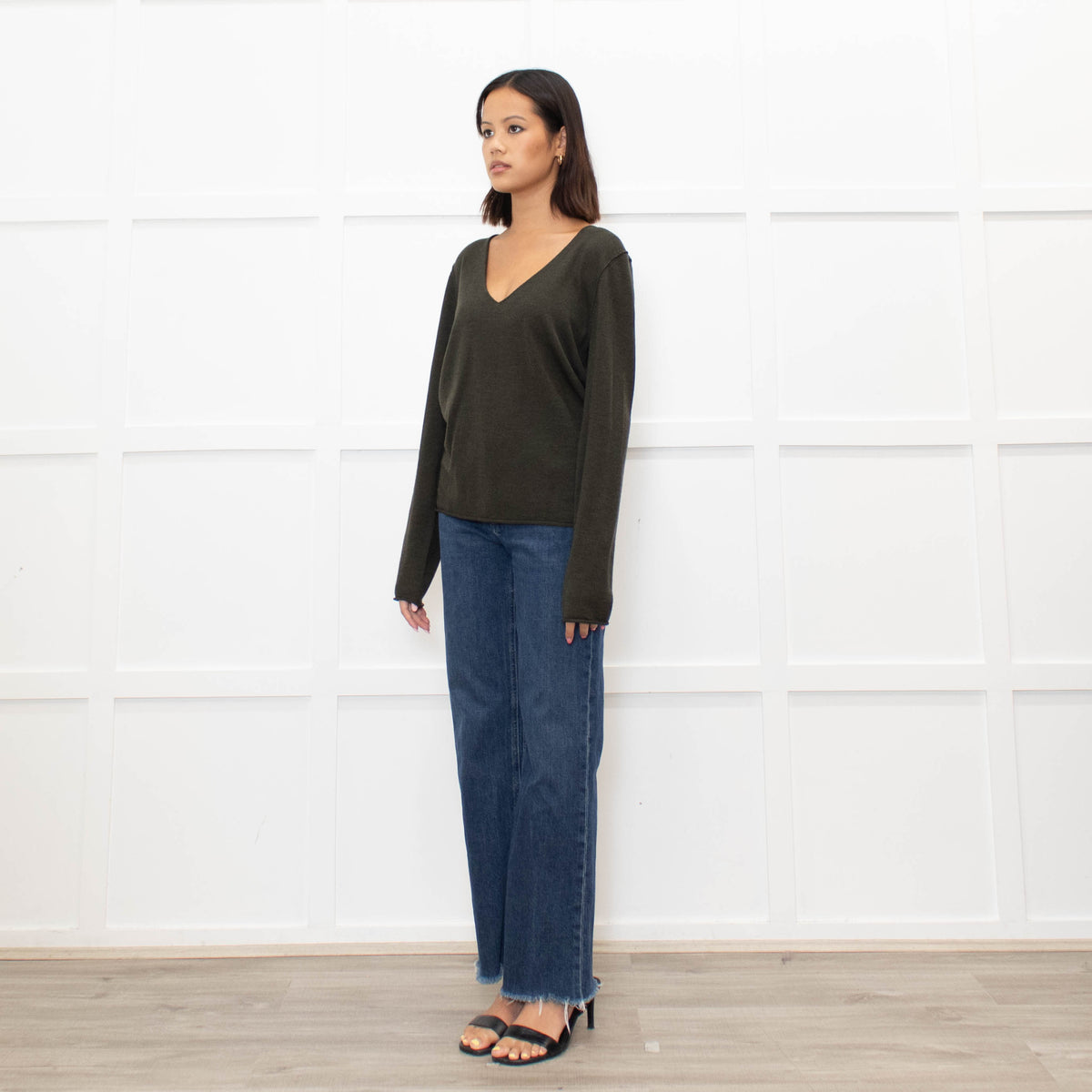 Zadig & Voltaire Dark Green Merino Wool Jumper With Embellishment on Back