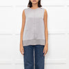 Vince Grey Satin Sleeveless Tank Top
