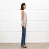 Vince Grey Satin Sleeveless Tank Top