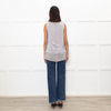 Vince Grey Satin Sleeveless Tank Top