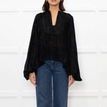 Wiggy Kit Devore Chevron Blouse