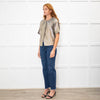 Vera Wang Metallic Short Sleeve Jacket