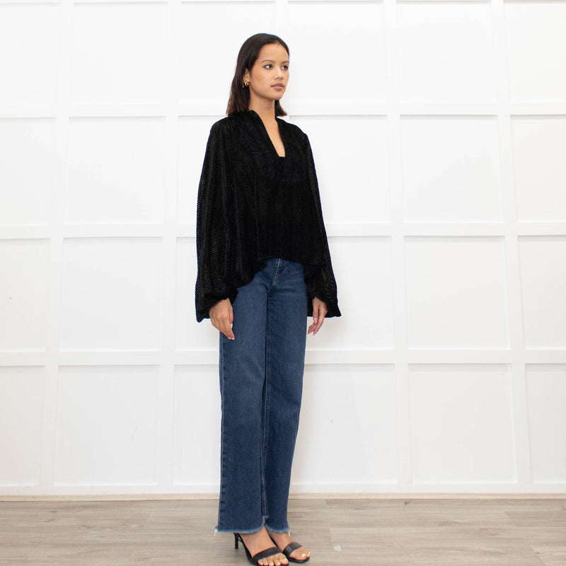 Wiggy Kit Devore Chevron Blouse