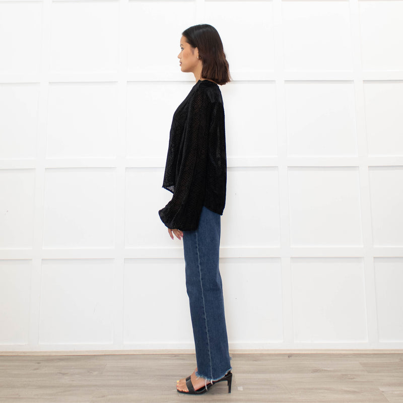 Wiggy Kit Devore Chevron Blouse