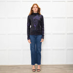 MSGM Black Sequin Mock Neck Top