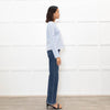 Me + Em Pale Blue Puff Shoulder Sweatshirt