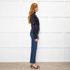 MSGM Black Sequin Mock Neck Top