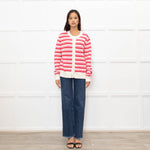 Chinti & Parker Pink Striped Cardigan