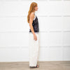Balmain Black Silver Trim Sequinned Sleeveless Top