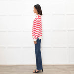 Chinti & Parker Pink Striped Cardigan