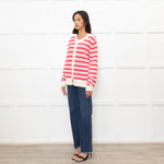 Chinti & Parker Pink Striped Cardigan