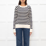 Scotch & Soda Cream and Black Cotton Knitted Jumper
