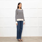 Scotch & Soda Cream and Black Cotton Knitted Jumper