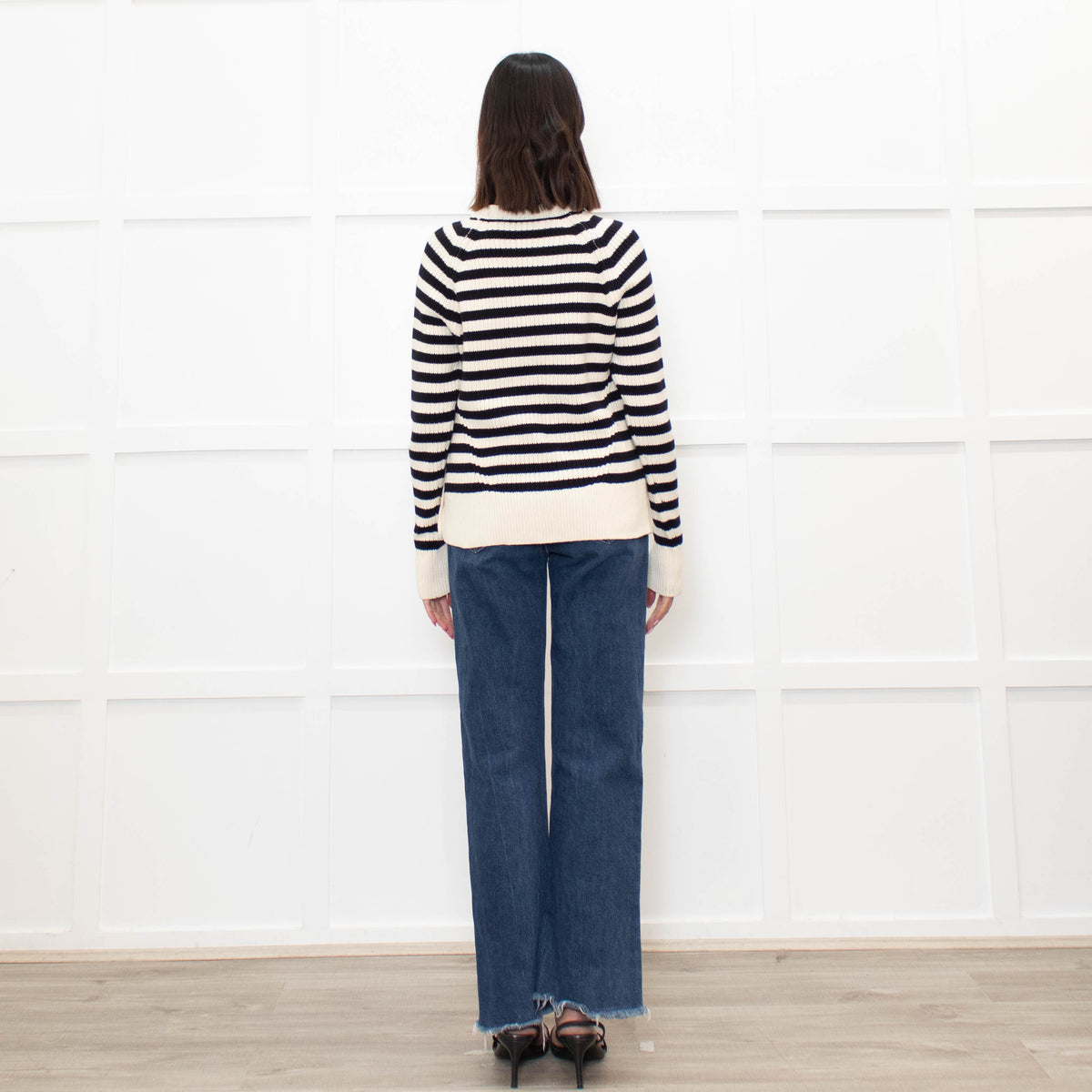 Scotch & Soda Cream and Black Cotton Knitted Jumper