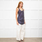 Balmain Black Diamond Crystal Embellished Tank Top