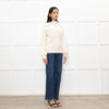 Maje Cream Jumper With Gold Buttons