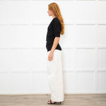 Joseph Black Light Wool Short Sleeve Top