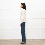 Maje Cream Jumper With Gold Buttons