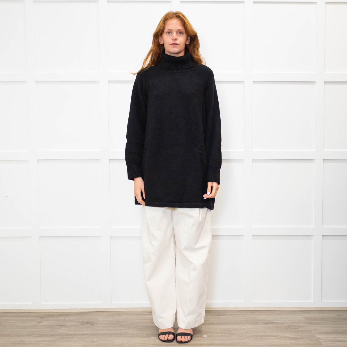 Ba&sh Black Knit Oversized Tunic Dress