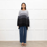 Eskandar Grey Striped Cashmere Jumper