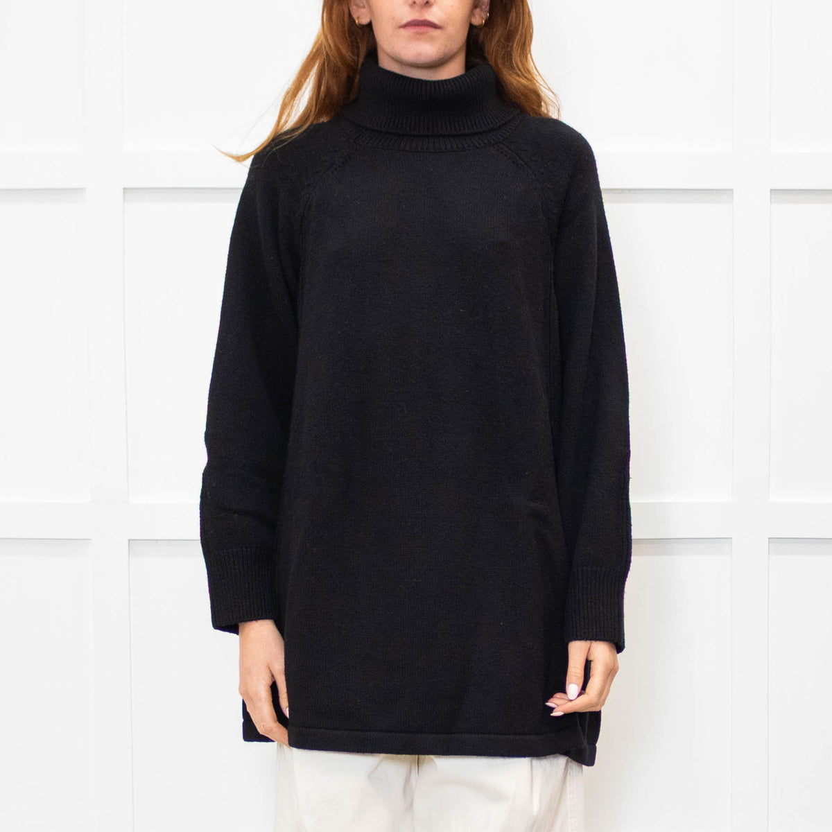 Ba&sh Black Knit Oversized Tunic Dress
