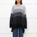 Eskandar Grey Striped Cashmere Jumper