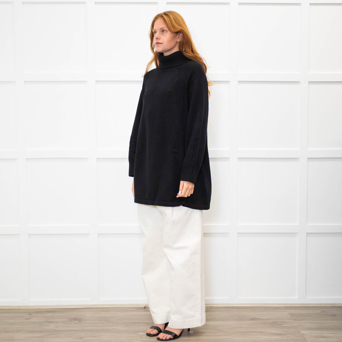 Ba&sh Black Knit Oversized Tunic Dress