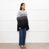 Eskandar Grey Striped Cashmere Jumper