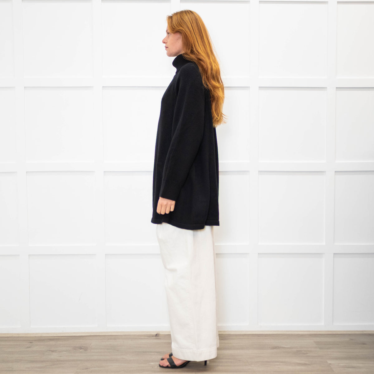 Ba&sh Black Knit Oversized Tunic Dress