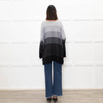 Eskandar Grey Striped Cashmere Jumper