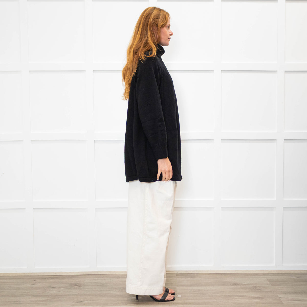 Ba&sh Black Knit Oversized Tunic Dress