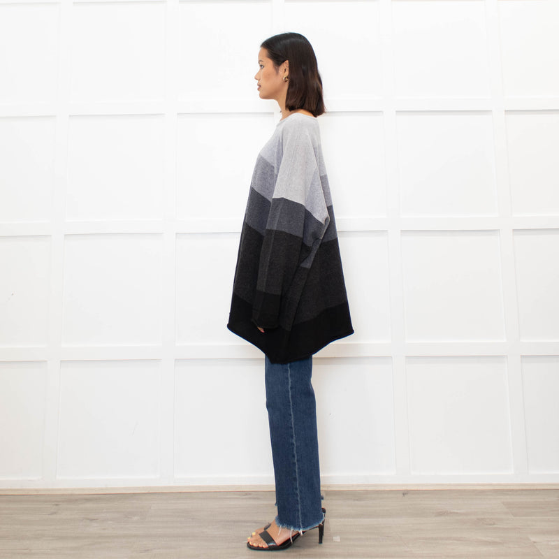 Eskandar Grey Striped Cashmere Jumper