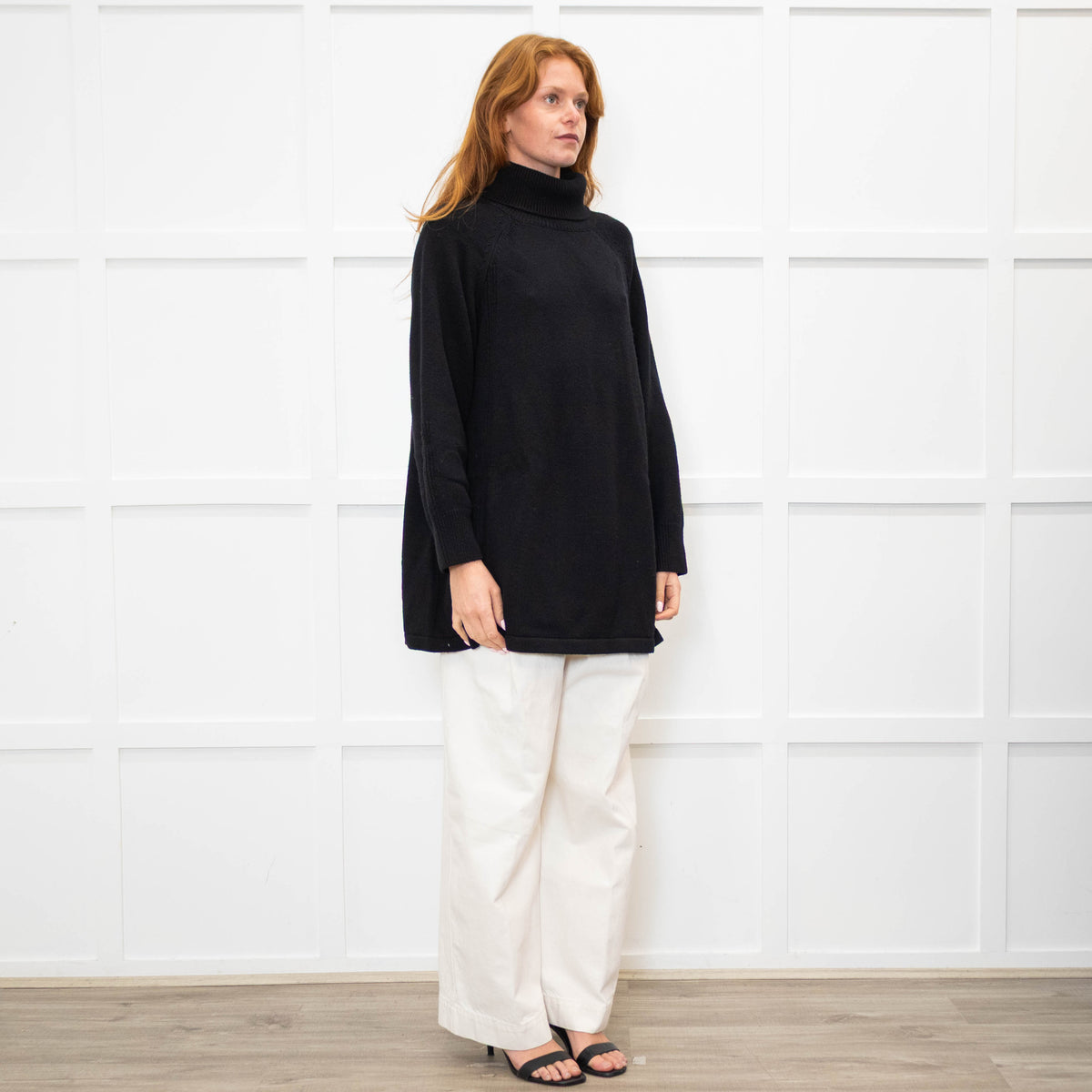 Ba&sh Black Knit Oversized Tunic Dress