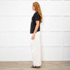 Markus Lupfer Black Faux Pearl Trim Lip Embellished T-Shirt