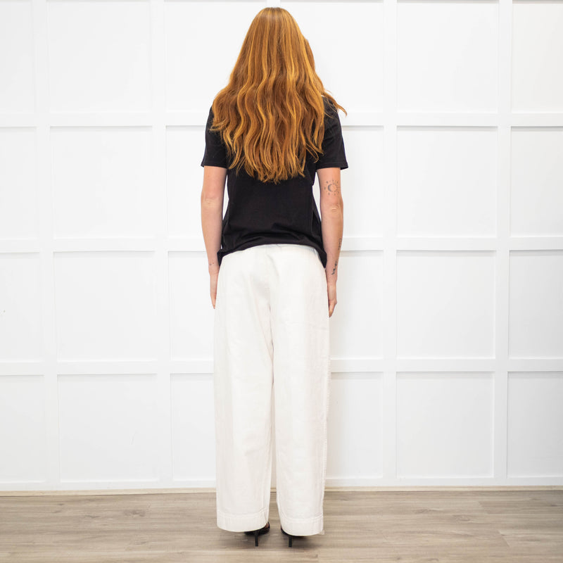 Markus Lupfer Black Faux Pearl Trim Lip Embellished T-Shirt