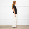Markus Lupfer Black Faux Pearl Trim Lip Embellished T-Shirt