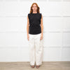 Isabel Marant Black Pleat Detail Sleeveless Top